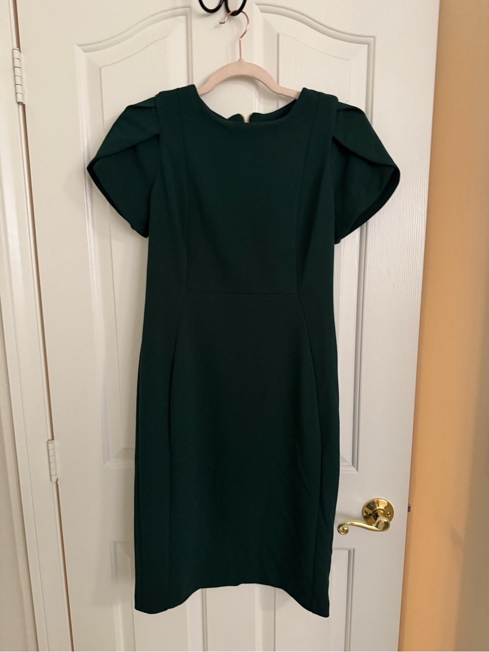 Calvin Klein Dark Green Midi Sheath Dress